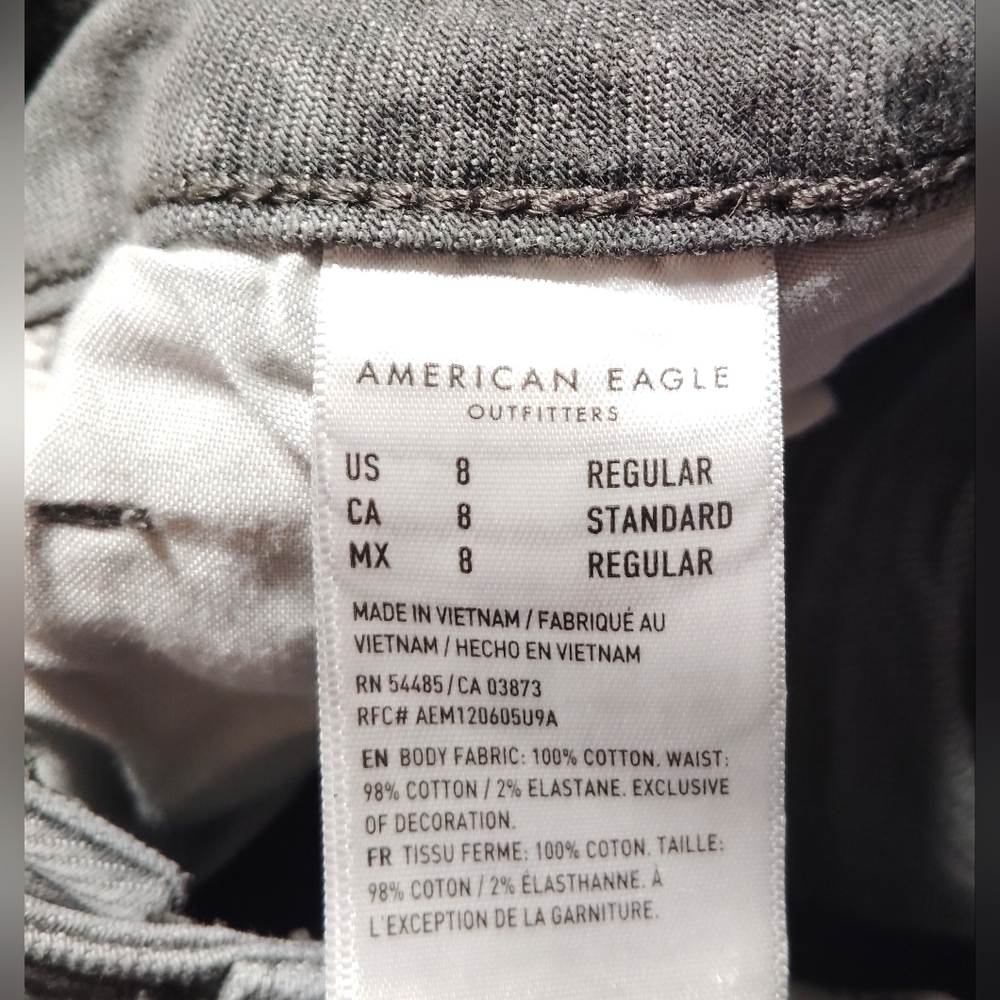 American Eagle Ripped Distressed Jeans Sz-8 - Picture 5 of 6
